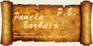 Pamela Barbulj vizit kartica